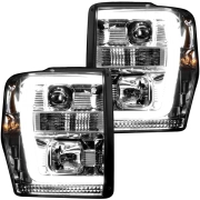 Recon Projector Headlights OLED Halos DRL (w/ Smoked or Clear Lens) | 264196CLC (2)
