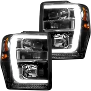 Recon Projector Headlights OLED Halos DRL (w/ Smoked or Clear Lens) | 264196CLC (4)