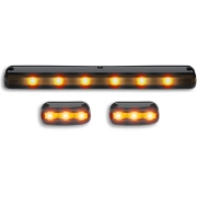 Recon Cab Roof Light LED Set (w/ Clear LEDs & Amber Lens) | 264156CL (2)