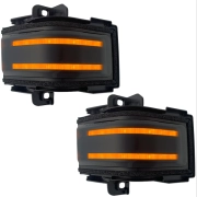 Recon Ford Side Mirror LED Smoke Lens (w/ Amber LEDs) | 264245AMBK (2)