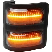 Recon LED Side Mirror Lens w/ White & Amber LEDs, & Smoke Lenses | 264140WHBKS (3)