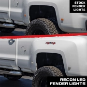 Recon Dually Fender Lights w/ Amber & Red LEDs & Smoked or Clear Lens (4-Piece Set) | 264138 (3)