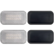 Recon Dually Fender Lights w/ White LEDs & Smoked or Clear Lens (4-Piece Set) | 264138WH (2)