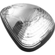 Recon Single LED Cab Roof Light w/ White LEDs & Clear Lens (1-Piece Only) | 264143CLHPWHX (4)