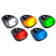 Recon Ford LED Cab Roof Light Set w/ Multi-Colored LED & Smoked or Clear Lens (5-Piece Set) | 264143BKRGB, 264143CLRGB  (4)