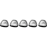 Recon Ford LED Cab Roof Light Set w/ Multi-Colored LED & Smoked or Clear Lens (5-Piece Set) | 264143BKRGB, 264143CLRGB  (5)