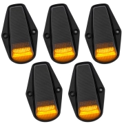 Recon Ford LED Cab Roof Light Set w/ Smoked Lens & Amber or White LED (5-Piece Set) | 264100BK, 264100WHBK (4)