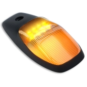 Recon Single LED Cab Roof Light Set w/ Amber LED & Multiple Lens Options (1-Piece Only) | 264345CLHPAMX, 264345BKHPAMX, 264345AMHPAMX (6)