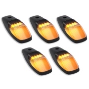 Recon Cab Roof Strobe White & Amber LED Lights w/ Clear or Smoked Lens (5-Piece Set, Wiring Kit Included) | 264346BKS, 264346CLS (6)