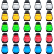 Recon RAM Cab Roof Light Set w/ Multi-Colored LED & Smoked or Clear Lens (5-Piece Set) | 264346CLRGB, 264346BKRGB (4)