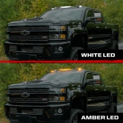 Recon GM Cab Roof Strobe White & Amber LED Lights w/ Clear or Smoked Lens (3-Piece Set, Complete Wiring Included) | 264157CLS, 264157BKS (7)