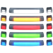 Recon GM Cab Roof Light w/ Multi-Colored LED & Clear or Smoked Lens (3-Piece Set) | 264157CLRGB, 264157BKRGB (2)