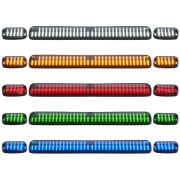 Recon Cab Roof Lights w/ Multi-Colored LED & Smoked or Clear Lens (3-Piece Set) | 264156CLRGB, 264156BKRGB (2)