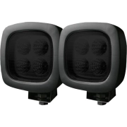 Recon 12-Watt 1800 Lumen 4 LED Square Driving Light Kit (w/ Smoked or Clear Lens) | 264502CL, 264502BK (3)