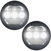 Recon GM White LED Fog Light Kit w/ Amber Turn Signal & Smoked Lens (2-Piece Set) | 264521BK (2)