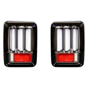 Recon Jeep OLED Bar-Style Tail Lights Bar-Style (w/ Clear Lens) | 264234LEDCL | 2007-2018 Jeep Wrangler JK