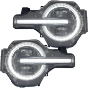 Recon Ford LED Projector Headlights (w/ White LED & Smoked Lens) | 264479BKWH (2)