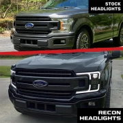Recon Ford OLED Projector Headlights (Replaces OEM Halogen Only) w/ Multiple Lens Options | 264390 (6)
