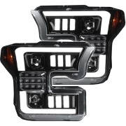 Recon Ford OLED Projector Headlights (Replaces OEM Halogen Only) w/ Multiple Lens Options | 264390LED (3)