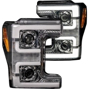 Recon Ford LED Projector Headlights w/ Smoked or Clear Lens (Replaces OEM Halogen Only) | 264372 (2)
