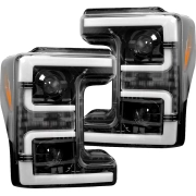 Recon Ford LED Projector Headlights w/ Smoked or Clear Lens (Replaces OEM Halogen Only) | 264372 (3)