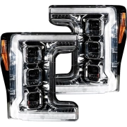 Recon Ford OLED Projector Headlights w/ Smoked or Clear Lens (Replaces OEM Halogen Only) | 264372LED (2)