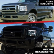 Recon Ford OLED Projector Headlights (w/ Smoked or Clear Lens) | 264193 (6)