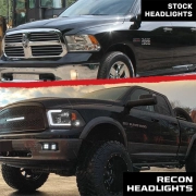 Recon Dodge OLED Projector Headlights (Replaces OEM Reflector-Style Only) | 264270 (6)