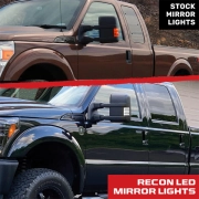 Recon Ford LED Side Mirror Lens(w/ White or Amber LEDs, & Smoke or Clear Lens) | 264140 (3)