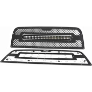 Rough Country Mesh Grille w/ 30in Dual Row LED (Black) | 70152 (2)
