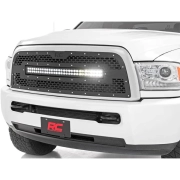 Rough Country Mesh Grille w/ 30in Dual Row LED (Black) | 70152 (4)
