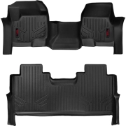 Rough Country Heavy Duty Floor Mats (Front & Rear w/ Bench Seats) | M-51173 | 2017-2018 Ford Super Duty F250 / F350 4WD