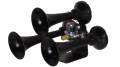 Train Horns & Kits - Air Horns - HornBlasters - Hornblasters AH-BB Bandit Triple Tone Air Horn - Black (Includes Valve)