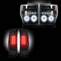 Ford Superduty F-250 to F-550 2008-10 Recon Smoked Headlights w/ CCFL Halos & Tail Lights Lighting Package